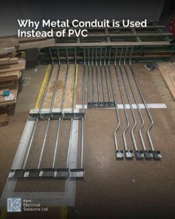When your installation needs strength, steel conduit is the right choice. Here's why it's used over PVC in many UK commercial and industrial environments:

1. Mechanical Protection
Steel conduit offers serious resilience. It handles impact, crushing, and even rodent damage far better than PVC. That makes it ideal for schools, factories, workshops, and public buildings where exposed wiring needs solid defence.

2. Fire Resistance
Steel won’t melt or release toxic smoke under heat. That matters in escape routes and high-risk areas where safety is critical.

3. Durability
Once installed, steel conduit lasts for decades without needing attention. PVC is fine for domestic trunking or flexible conduit, but in exposed areas where damage is likely, it’s not the right option.

Installing steel conduit takes proper tools and experience. 
Here’s what’s typically needed:

Conduit bender – for accurate, kink-free bends
Hacksaw – to cut conduit to the correct length
Deburring tool or file – to smooth sharp internal edges
Threading kit (stock and dies) – to cut threads for fittings
Vice – to hold the conduit steady while cutting or threading
Draw wire – to pull cables through the installed conduit run

For commercial projects that demand strength, safety, and longevity, steel conduit is the standard.

Get in touch with Kent Electrical Solutions for expert commercial installations. 
Call 01474 878352 or visit kentelectricalsolutions.co.uk.

#ElectricalInstallations #CommercialElectrical #KentElectricalSolutions
