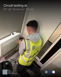 Mitch and Freddie are finishing final circuit testing this morning at 87–91 Newman Street. 

Every circuit is verified for performance, safety and compliance with regulations before handover.

To speak with us about your next project, Call 01474 878352 or visit kentelectricalsolutions.co.uk.

#KentElectricalSolutions #ElectricalTesting #CommercialInstallations