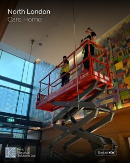 Lighting upgrades at a care home in North London gave the space a brighter and more welcoming finish. 
Our team replaced the existing wall lights, LED tape and pendants supplied by Sid at Bloom Projects Lighting. 

Two of our engineers completed their updated IPAF training so the team worked safely and efficiently from a hired scissor lift.

The client valued the clean new look and the enhanced lighting that highlights the artwork throughout the home. 

If you want reliable lighting upgrades for your property, contact our team on 01474 878352 or visit kentelectricalsolutions.co.uk.

#KentElectricalSolutions
#LightingUpgrade
#ElectricalServices