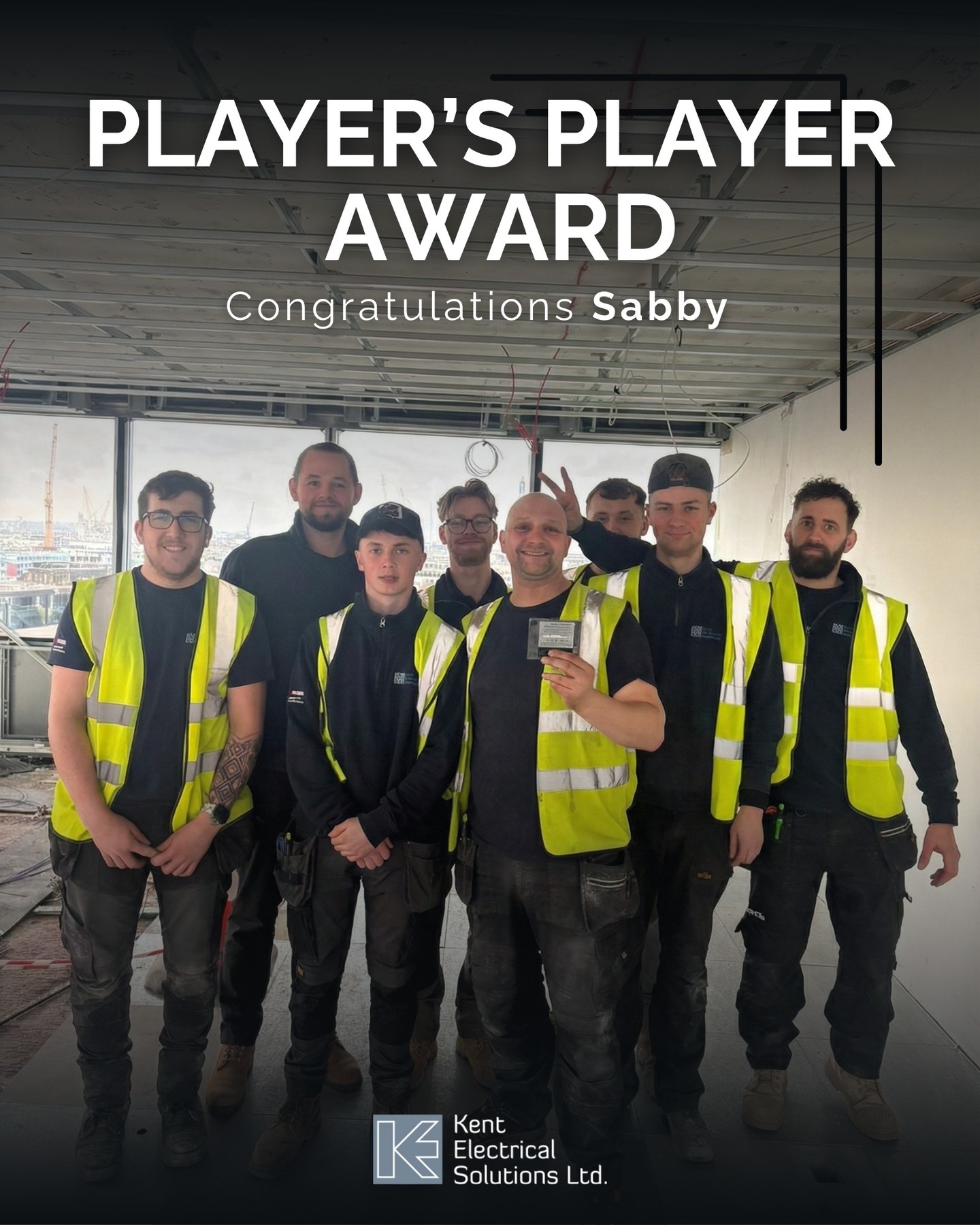 Congratulations to Sabby on winning the Player's Player of the Year for 2025 following our company appraisal.

This award comes directly from the team and recognises a colleague who shows strong company values every day. 

Sabby earned this vote through consistent professionalism, teamwork and a positive approach to work.

When your colleagues recognise your contribution, it reflects trust, reliability and the standards you bring to your work. Sabby sets a strong example of how you support the team and deliver quality for our clients.

Well done Sabby! 🏆

#KentElectricalSolutions