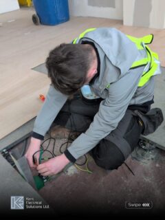 As we work our way through National Apprentice Week, we are continuing to invest in hands on training across every project.

On our current site, we are guiding our first year apprentice through essential testing, checking every floor track before the floor finish goes down. Carrying out detailed checks at this stage protects your installation, reduces the risk of faults and keeps your programme on track. Early testing leads to fewer call backs and stronger long term performance.

At the same time, Lucas is assembling a bank of spurs for 13 blinds, ensuring each connection is neatly installed, correctly rated and ready for safe operation. A well organised setup supports reliability and makes future maintenance more efficient.

Developing skilled electricians takes consistent mentoring on real projects. When you work with Kent Electrical Solutions Ltd, you benefit from a team committed to high standards, practical training and quality workmanship on every job.

To discuss your commercial or residential project, call 01474 878352 or visit kentelectricalsolutions.co.uk.

#KentElectricalSolutions #NAW2026 #Apprentice #ElectricalContractors