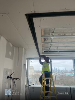 Another project moving forward with the lighting layout now marked and prepared before the ceiling finish.
The team marked out every light position before the dryliner cut the openings. 

We will move back through the area to install each fitting so your lighting lines up correctly with the room layout and ceiling design.

Careful planning at this stage keeps the installation neat and protects the finished plasterboard once the lights go in.

kentelectricalsolutions.co.uk

#KentElectricalSolutions #Lighting #ElectricalWork