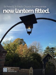 A little different from our usual projects!
We recently completed a small lighting upgrade at St Peter & St Paul's Church in Swanscombe.

The church had chosen the light fitting they wanted, along with an all black finish, and our team took care of the installation to get everything looking exactly as they had pictured.

It's always nice to work on something a little different, and we're really pleased with how this one turned out.

Take a look through the photos to see the before and after.
What do you think of the new look?

#KentElectricalSolutions #ElectricalContractors #LightingInstallation #Swanscombe #ElectricalWork